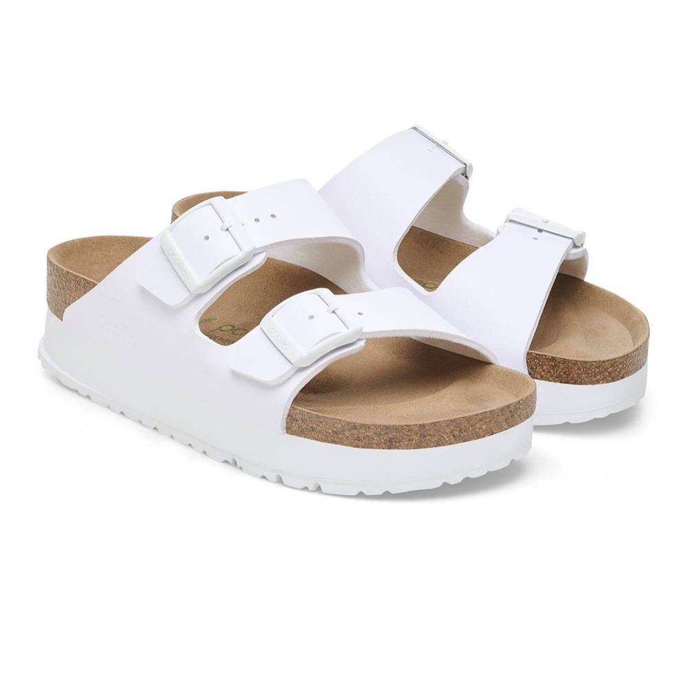 Birkenstock Platform Arizona White Women's Sandals shoes sold out style top vega